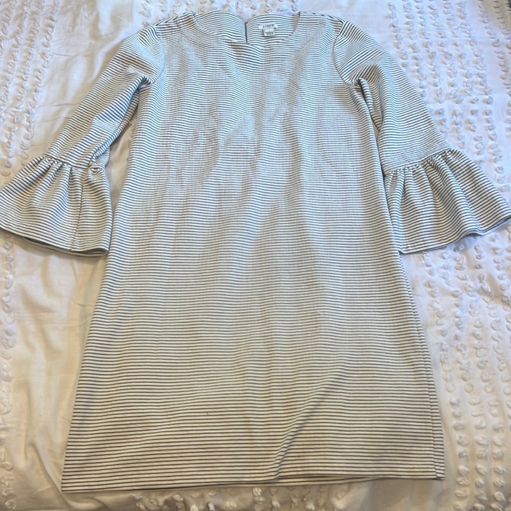 J.Crew Stiped Flutter Sleeve Dress